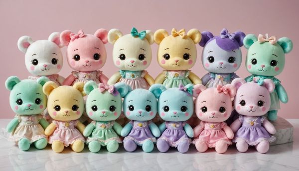 Discover adorable cutecore plushies online at enchanted peach